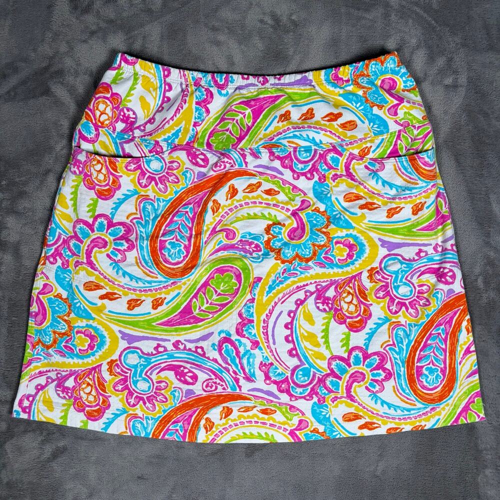 IBKUL Paisley Golf Tennis Skort UPF 50+ Built-In Shorts Pockets Size S